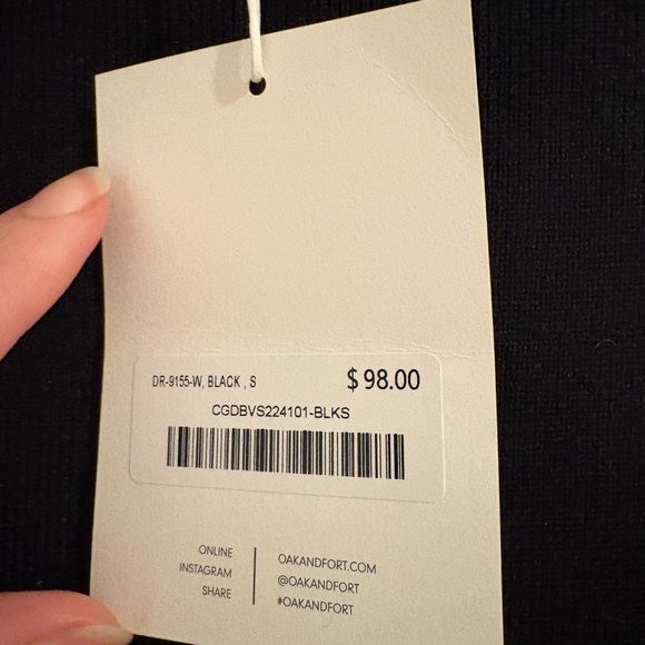 OAK + FORT Black Long Sleeve Dress - Picture 3 of 4